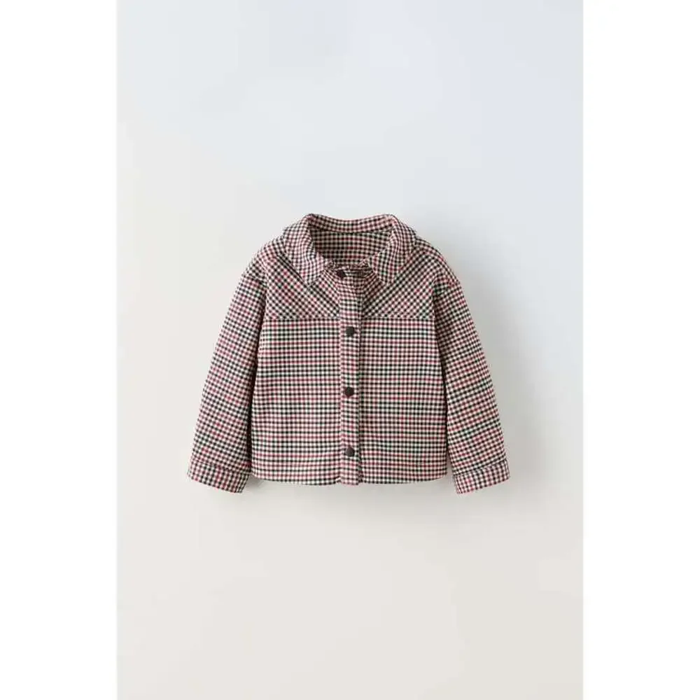 PLAID OVERSHIRT -SET